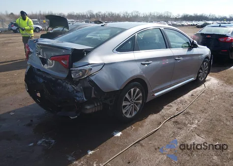 2017 Hyundai Sonata Sport из США, поврежденный, VIN 5NPE34AF8HH439629